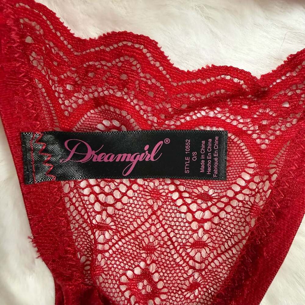 Red Lace Lingerie Set - Picture 6 of 7